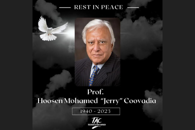 TAC mourns the passing of Professor Hoosen Mohamed ‘Jerry’ Coovadia